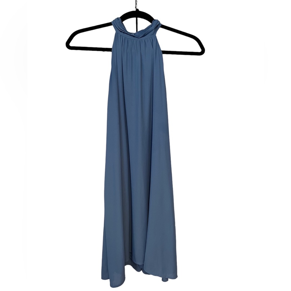 Lush Blue Halter Summer Dress (Size S)